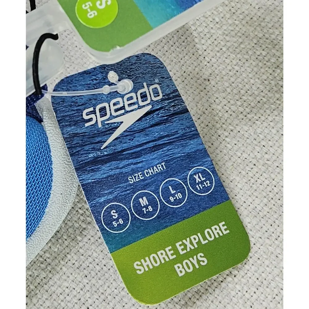 New Speedo Boy’s Shore Explorer Water Shoes Size S (5-6) Water Sandal Blue